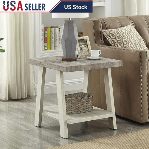 Rustic end table splayed legs - rustic,