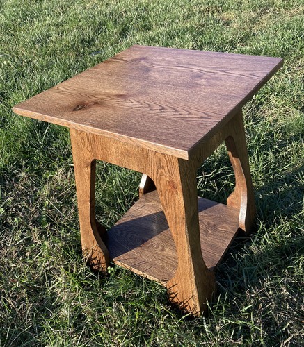 Handmade custom oak end table - handmade,